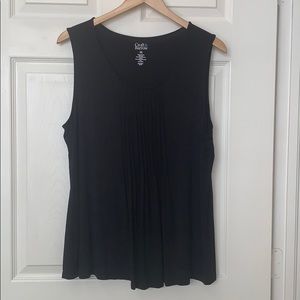 Croft and Barrow black sleeveless knit top: XXL